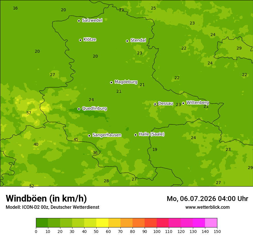 Maximale Windböen