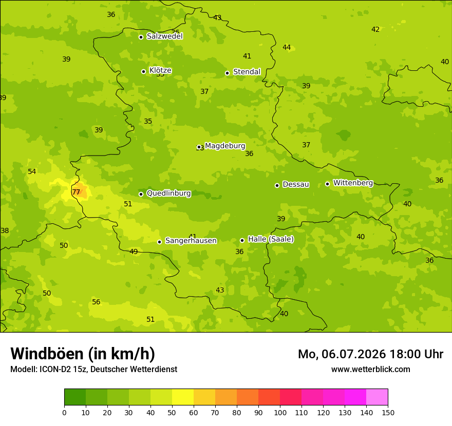 Maximale Windböen