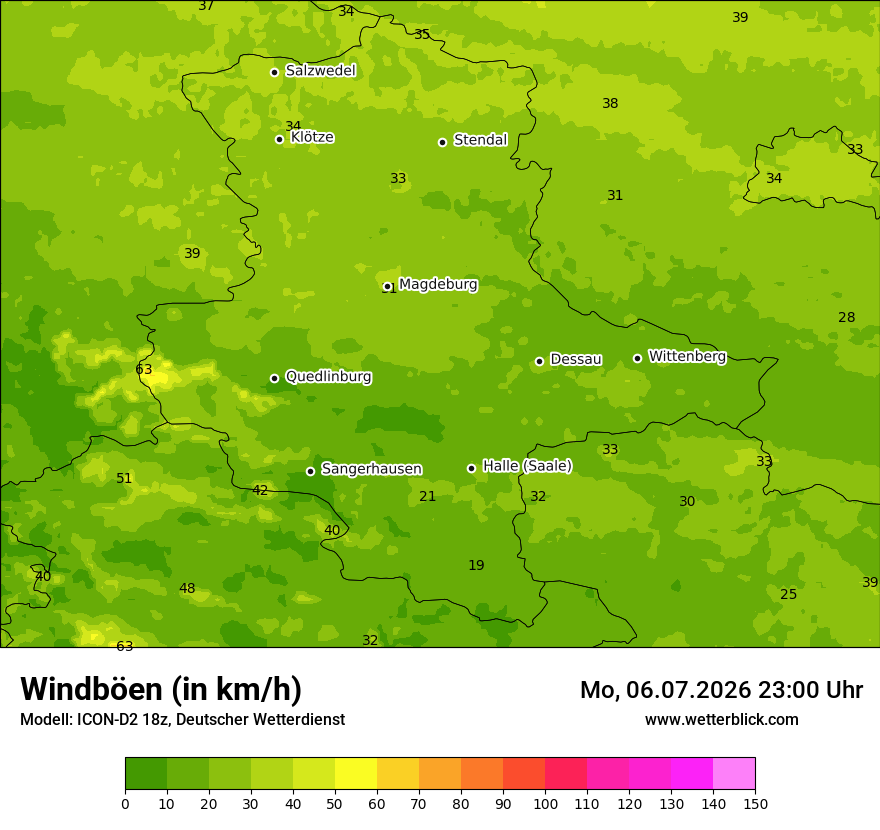 Maximale Windböen