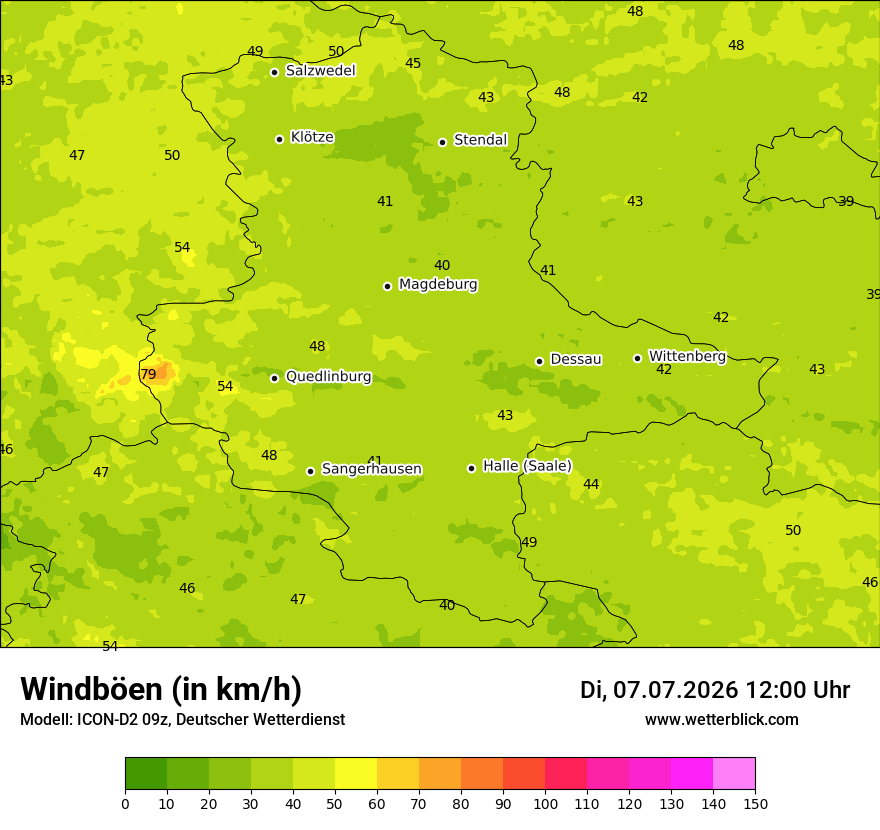 Maximale Windböen