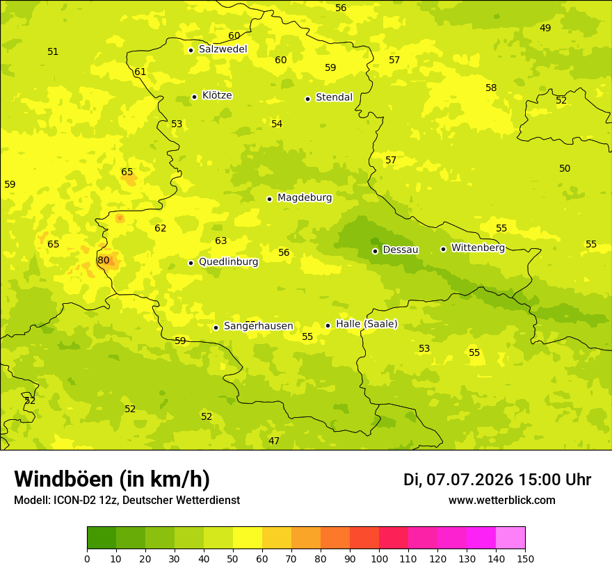 Maximale Windböen