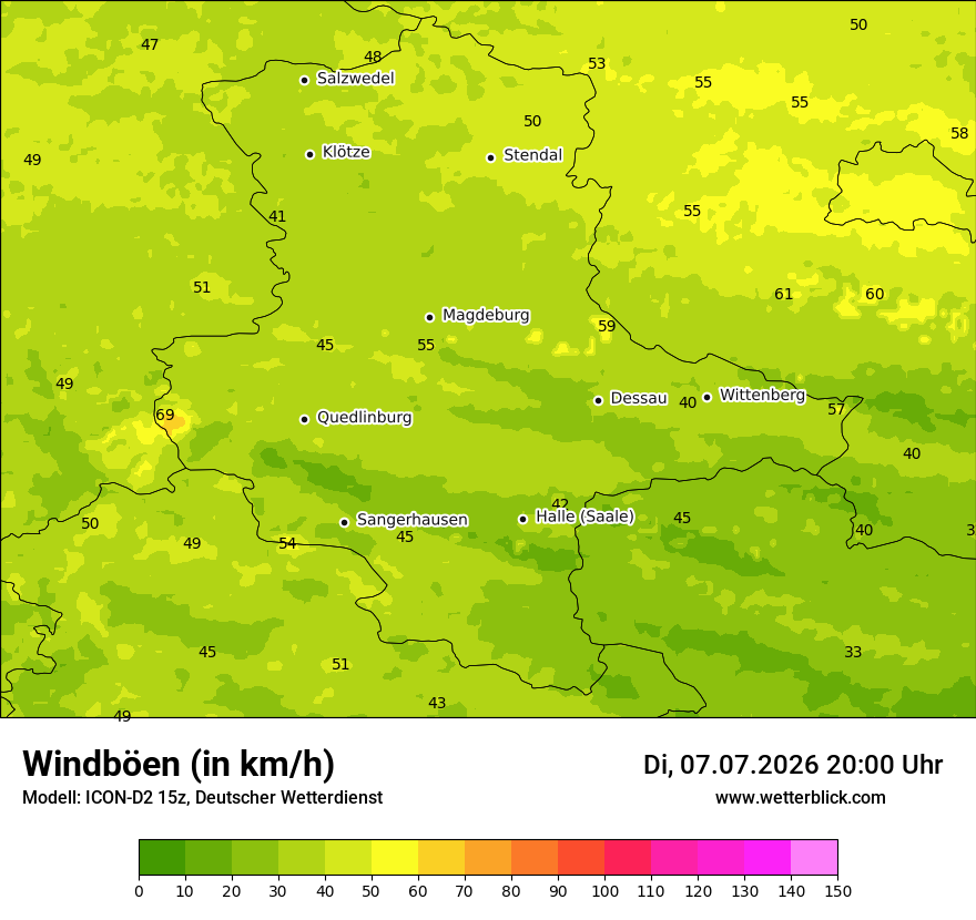 Maximale Windböen