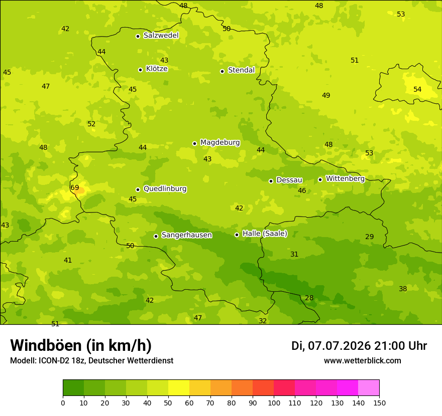 Maximale Windböen