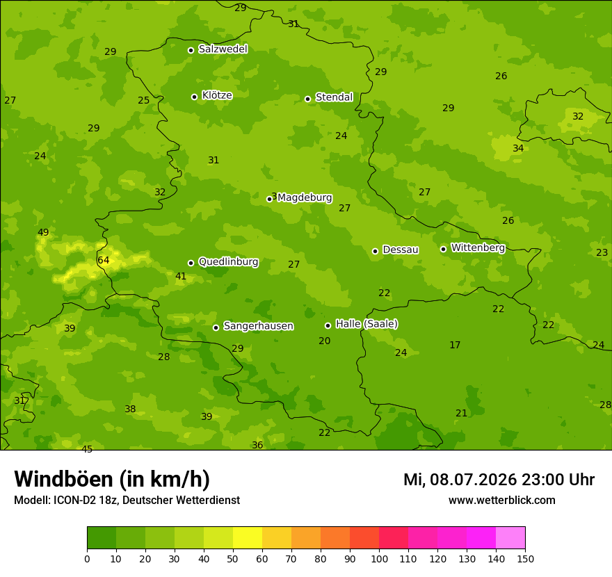 Maximale Windböen