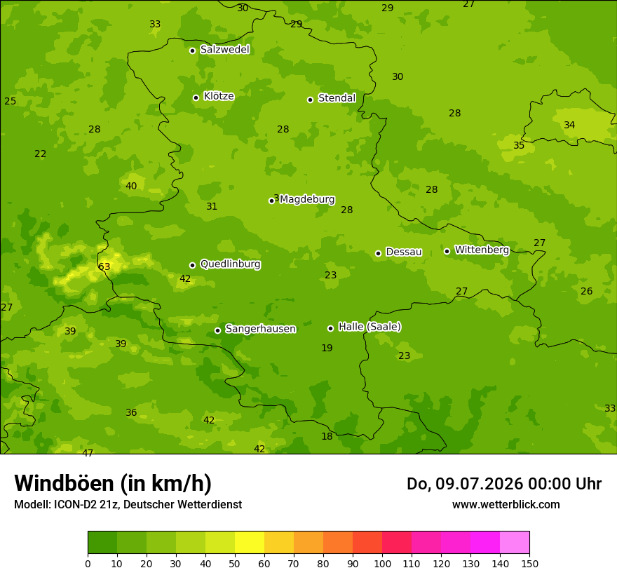 Maximale Windböen