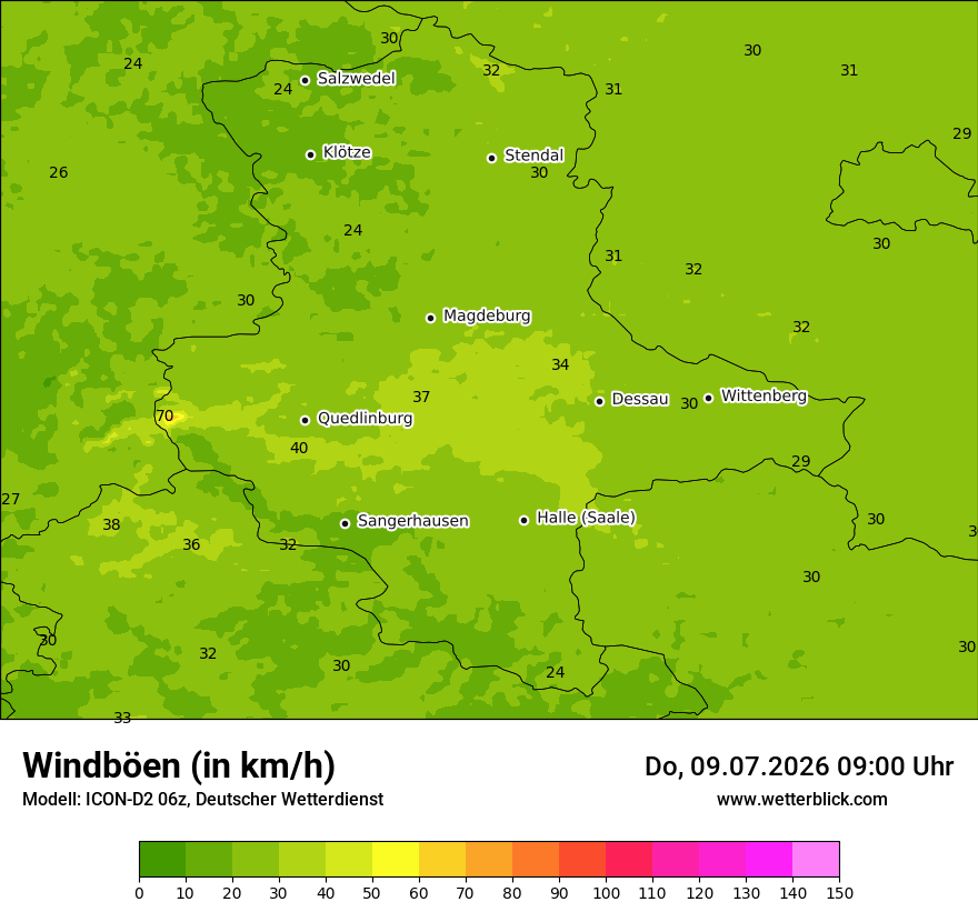 Maximale Windböen