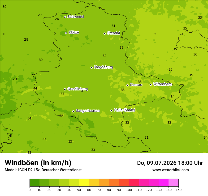 Maximale Windböen