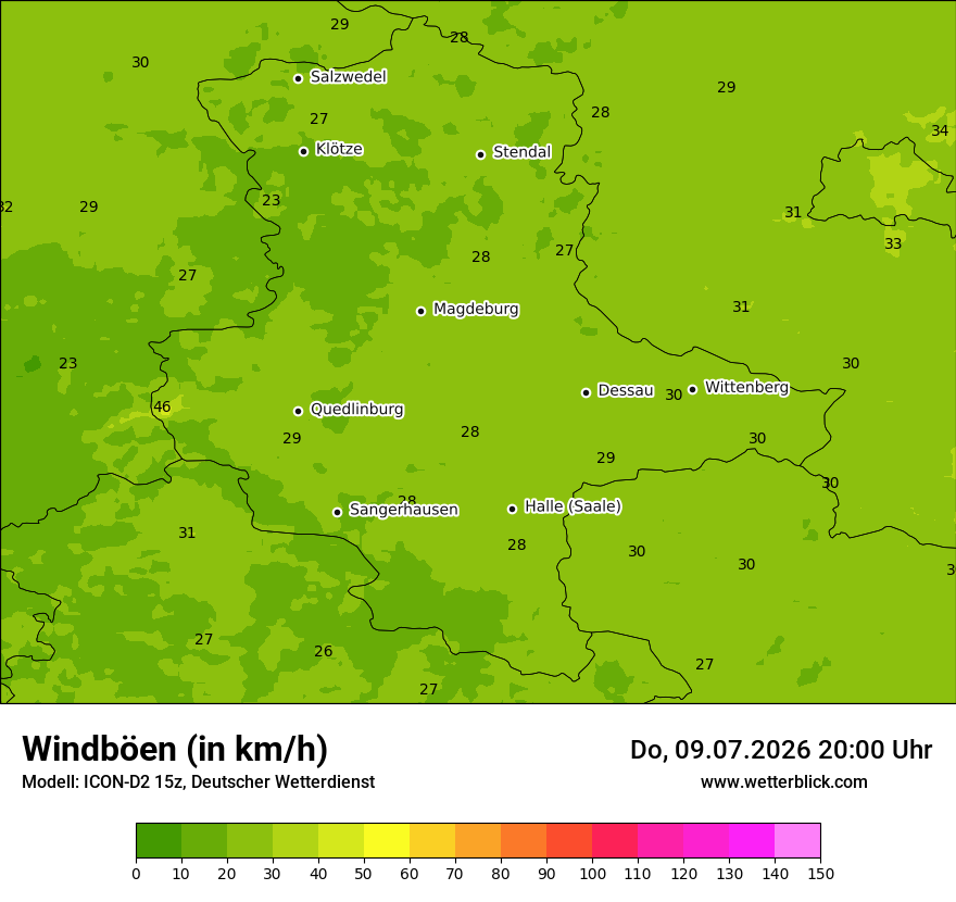 Maximale Windböen