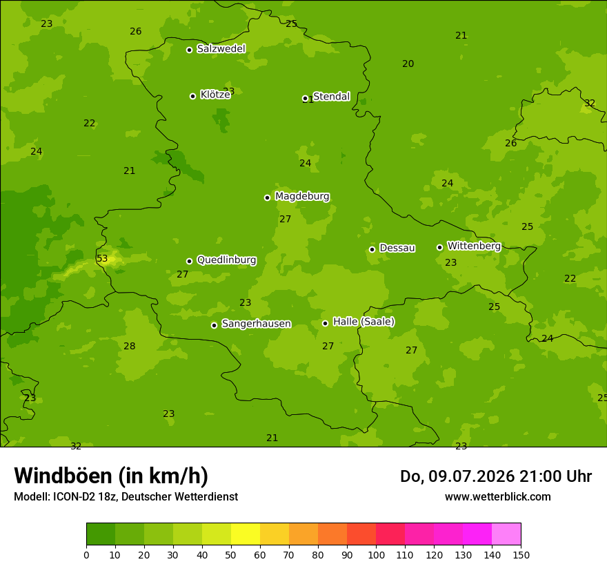Maximale Windböen