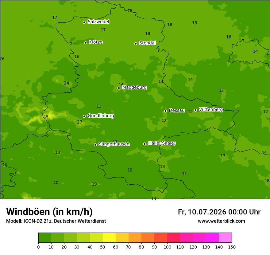 Maximale Windböen