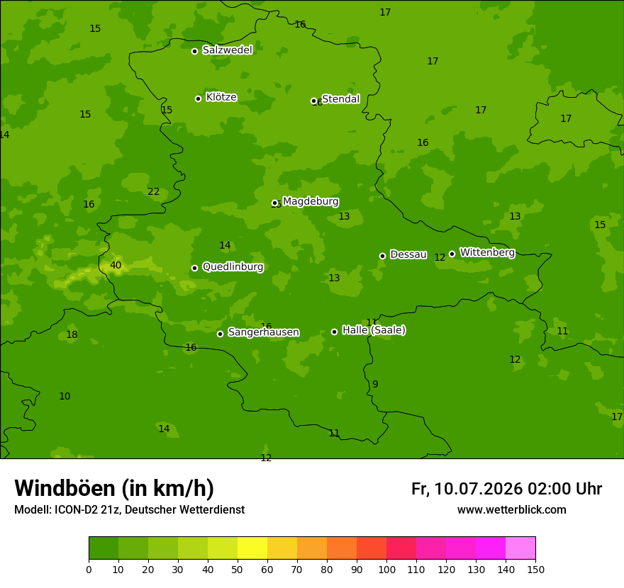 Maximale Windböen