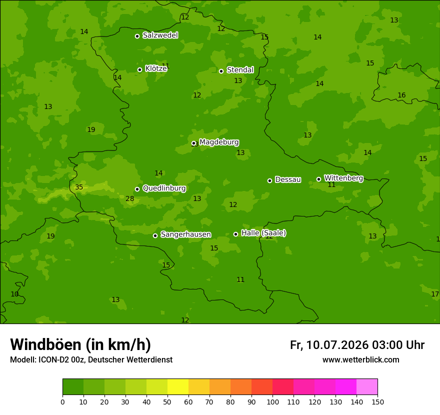 Maximale Windböen