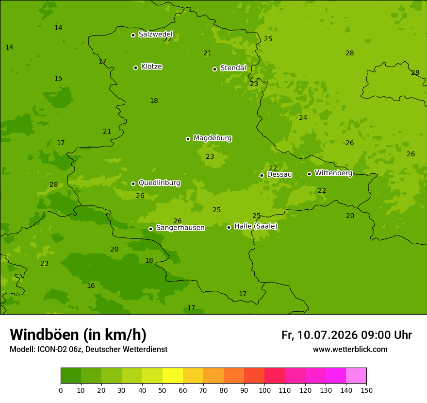 Maximale Windböen