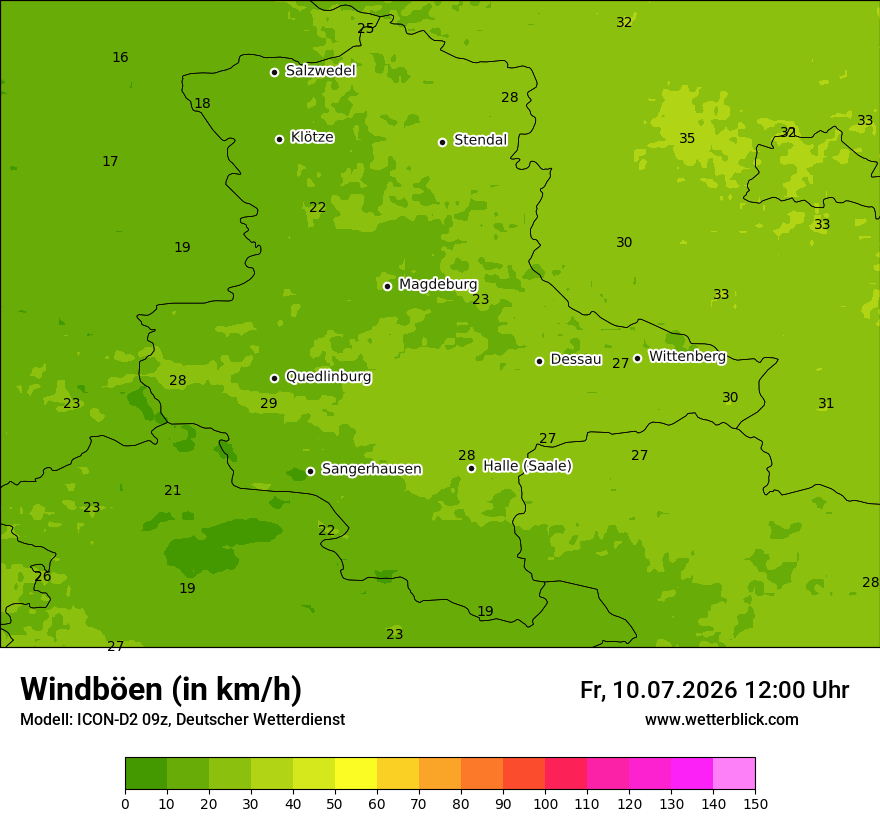Maximale Windböen