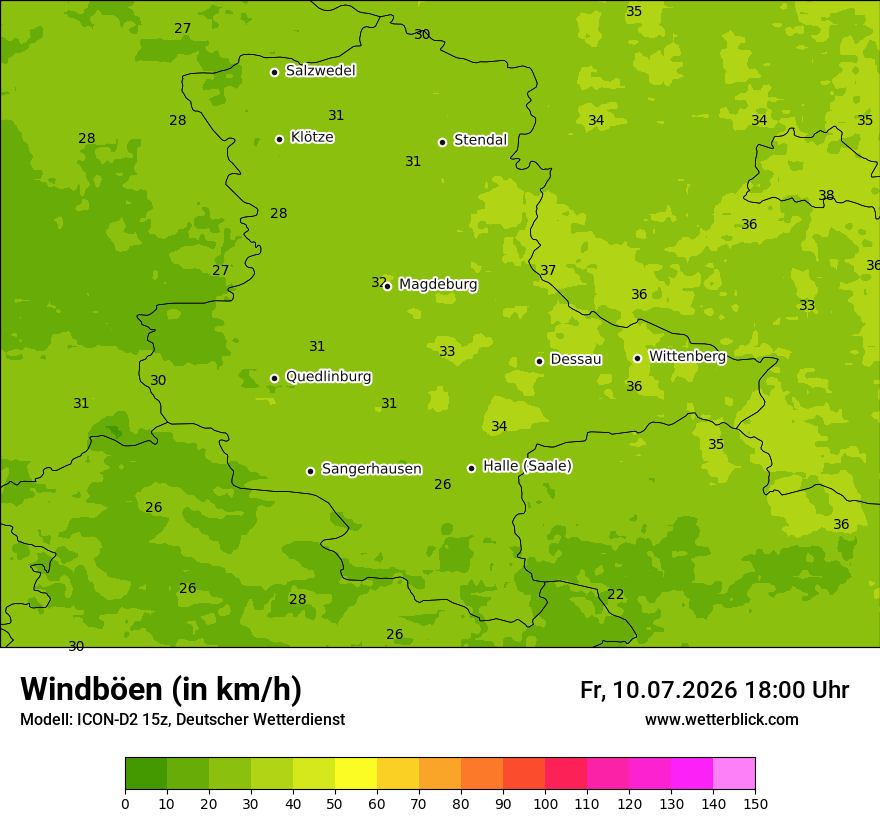 Maximale Windböen