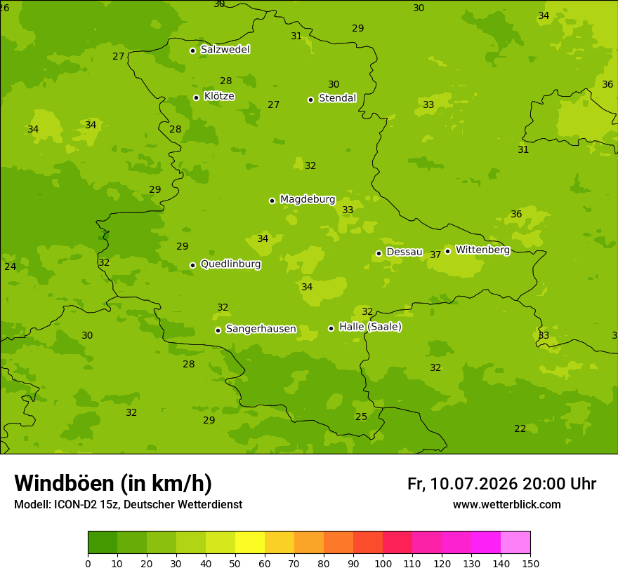 Maximale Windböen