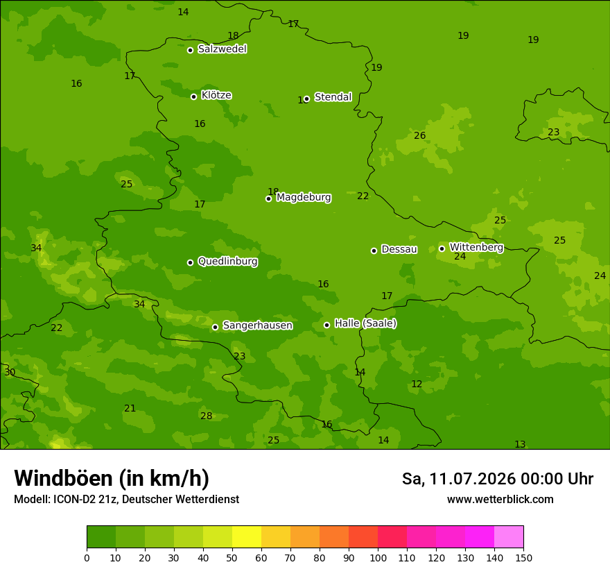 Maximale Windböen