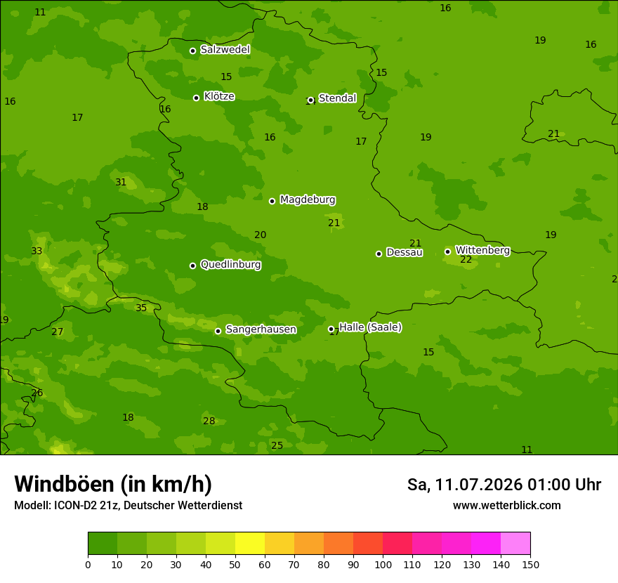 Maximale Windböen