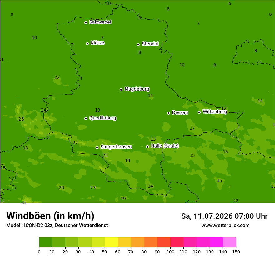 Maximale Windböen