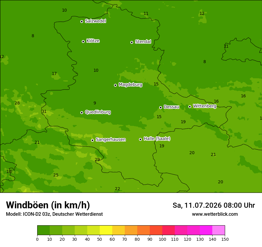 Maximale Windböen
