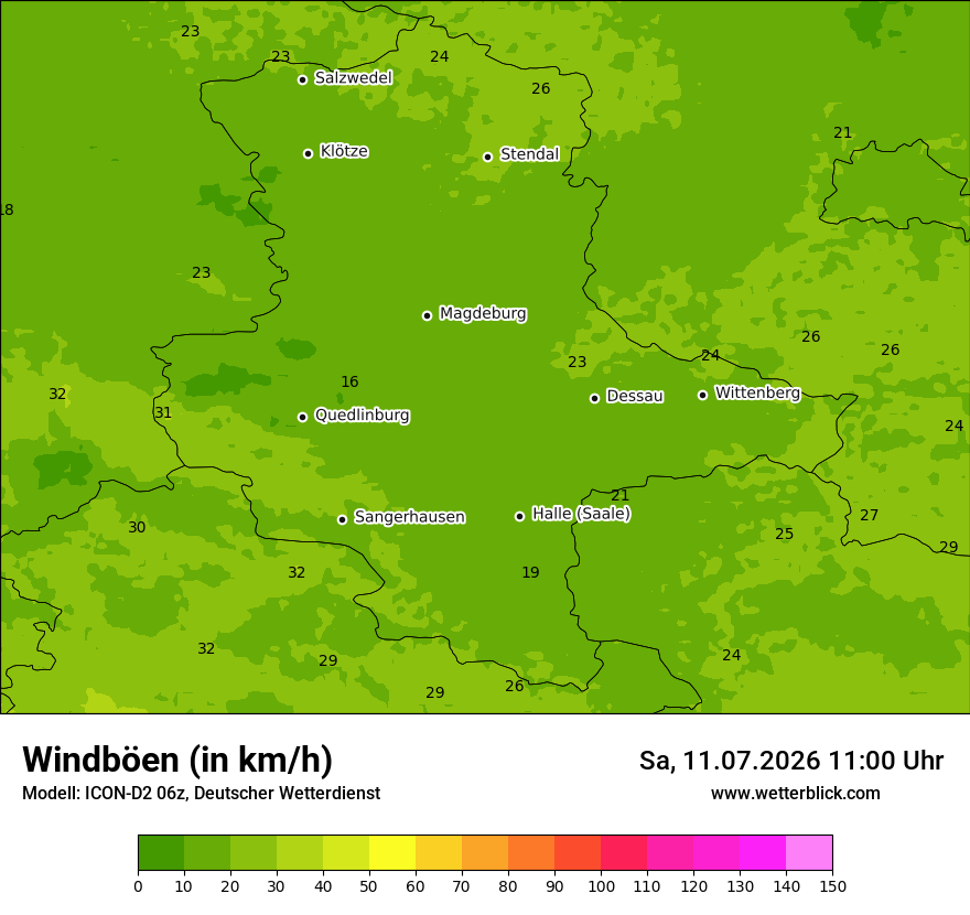 Maximale Windböen