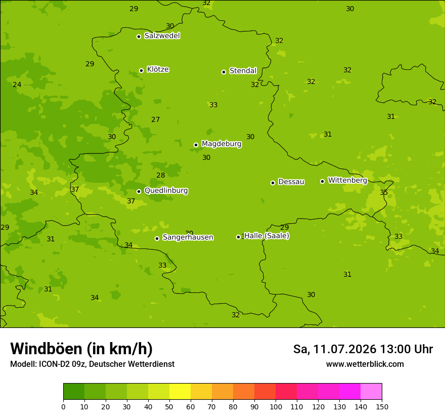 Maximale Windböen