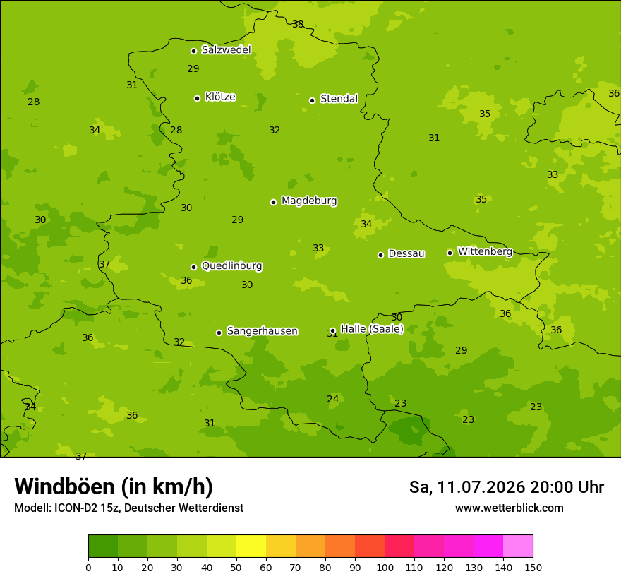 Maximale Windböen