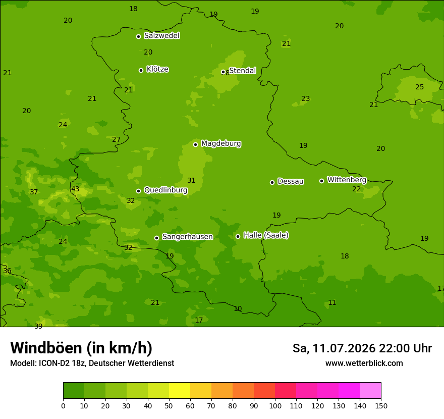 Maximale Windböen