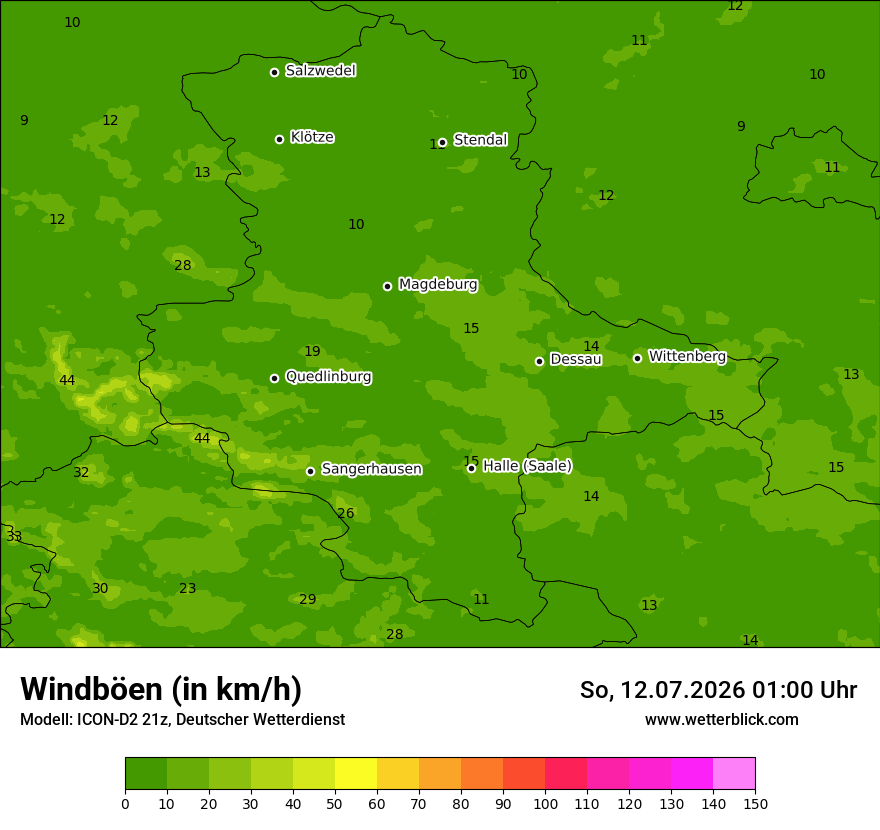 Maximale Windböen