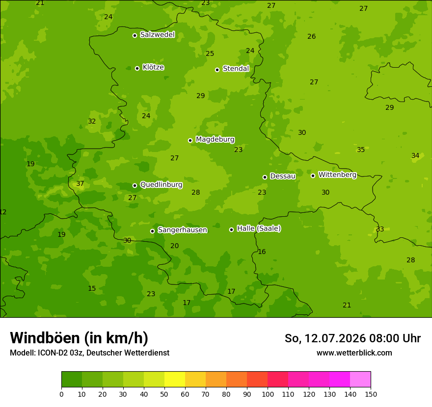 Maximale Windböen