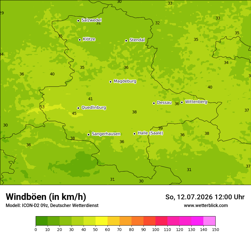 Maximale Windböen