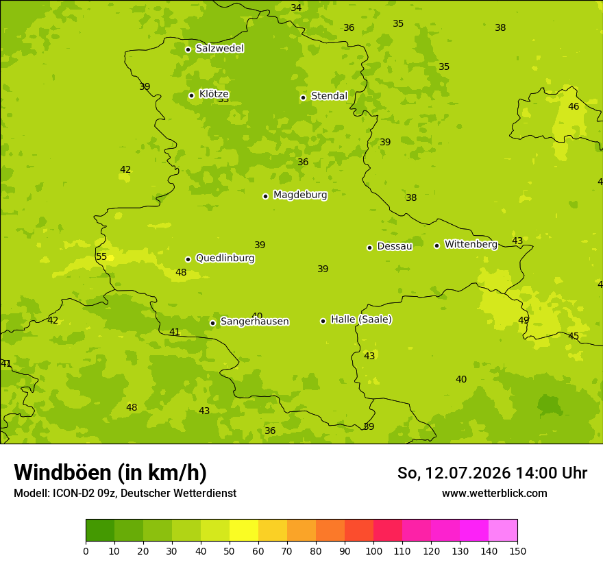 Maximale Windböen