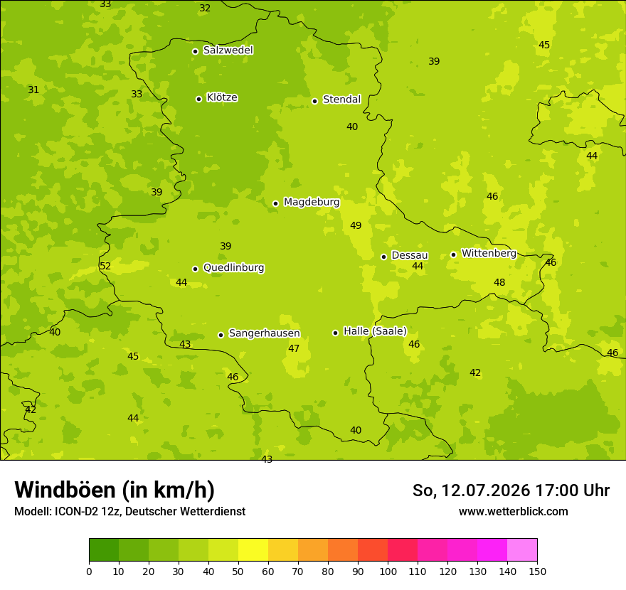 Maximale Windböen
