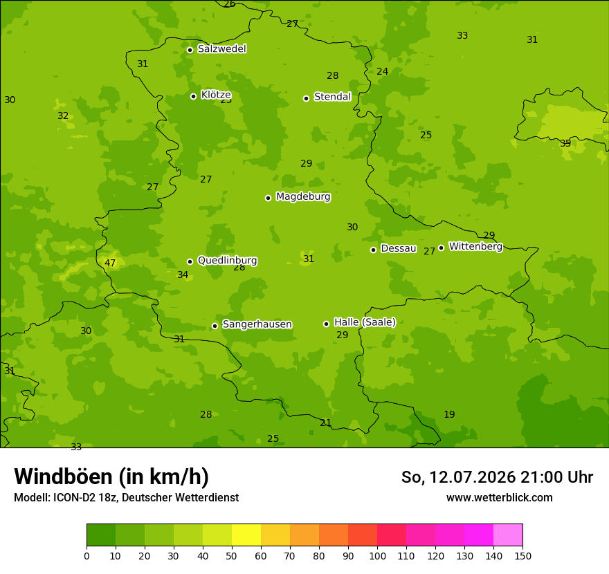 Maximale Windböen