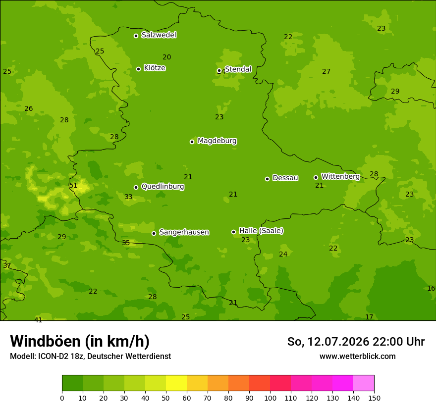 Maximale Windböen