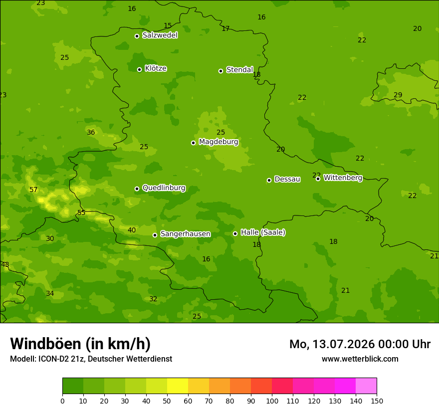 Maximale Windböen