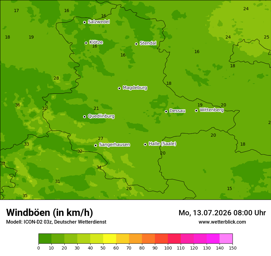 Maximale Windböen