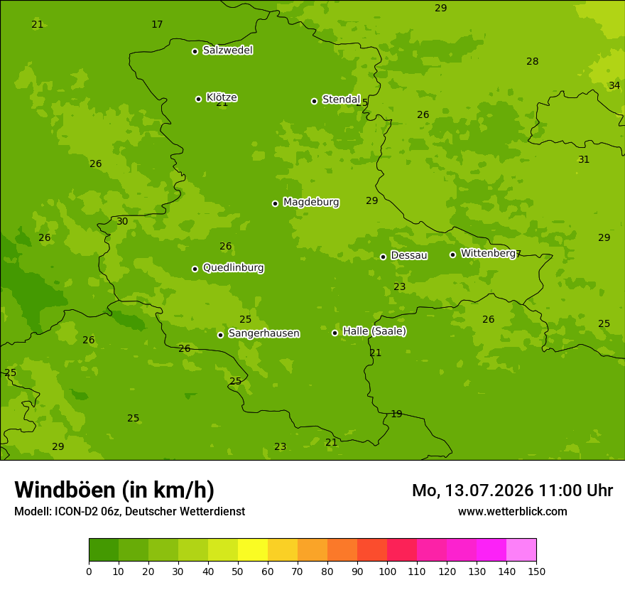 Maximale Windböen
