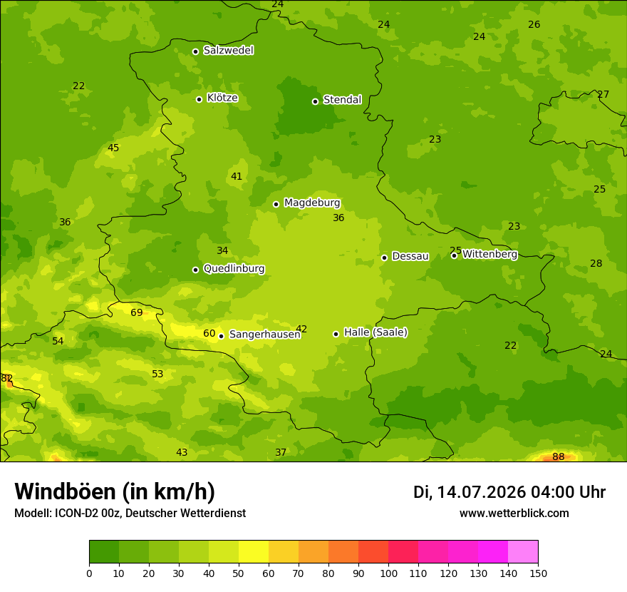 Maximale Windböen