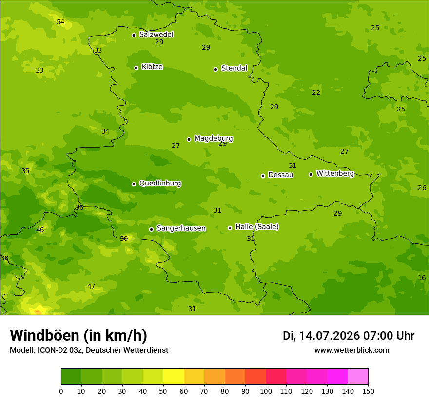 Maximale Windböen