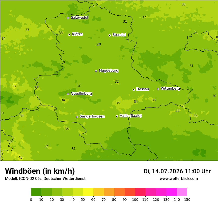 Maximale Windböen