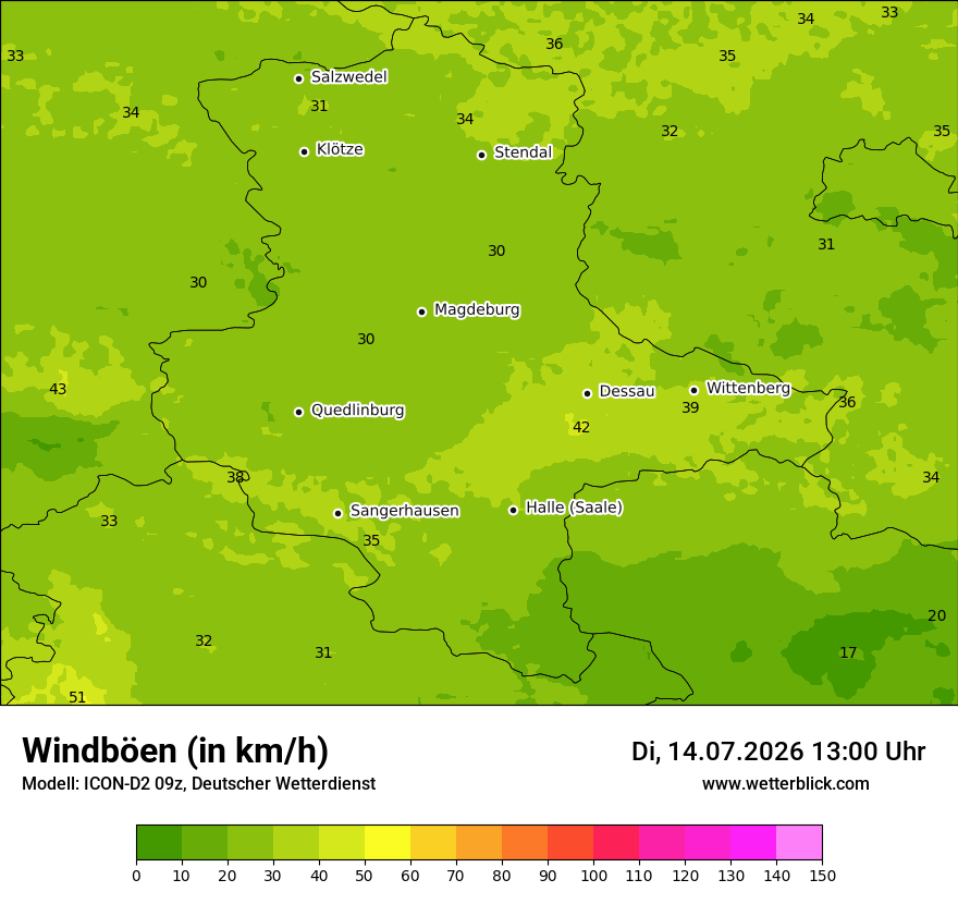 Maximale Windböen