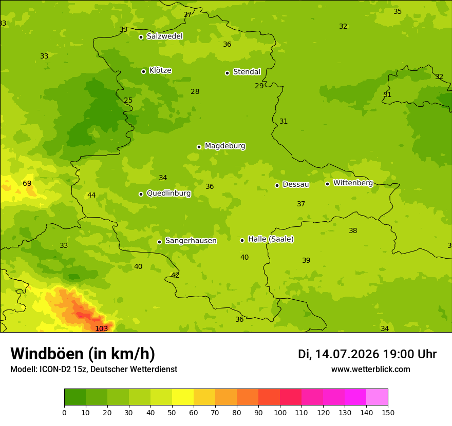 Maximale Windböen