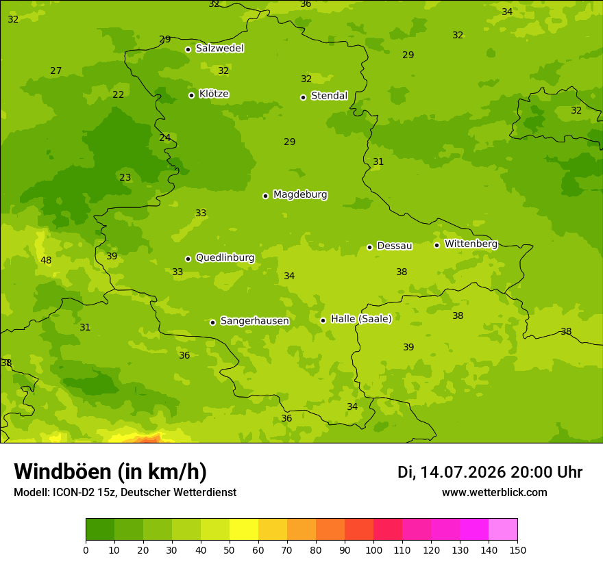 Maximale Windböen