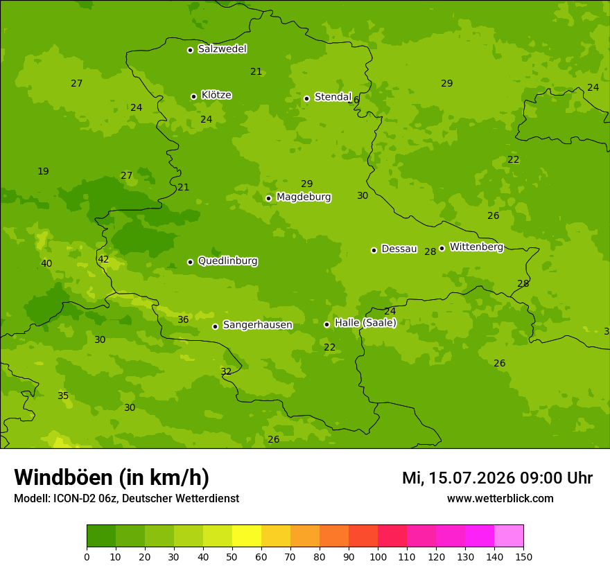 Maximale Windböen