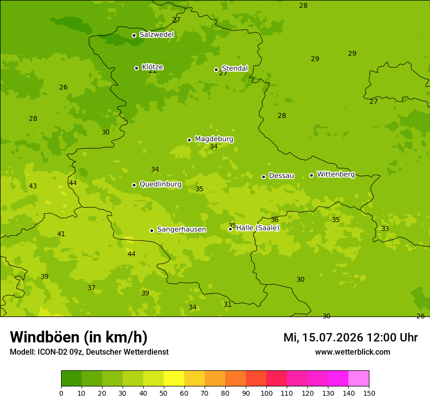 Maximale Windböen