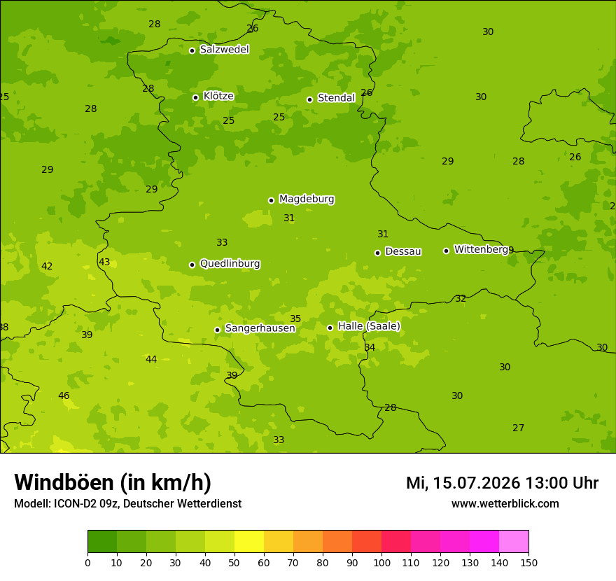 Maximale Windböen