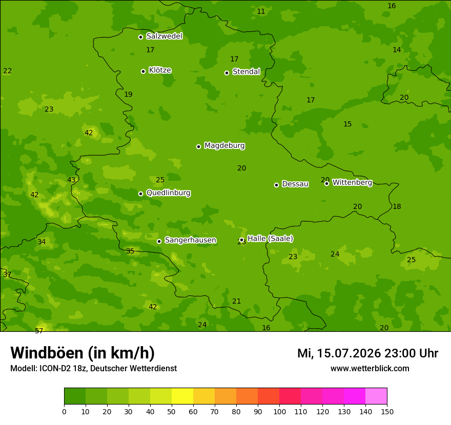 Maximale Windböen