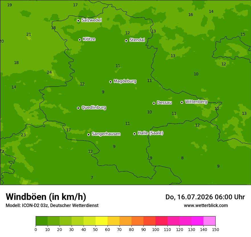Maximale Windböen