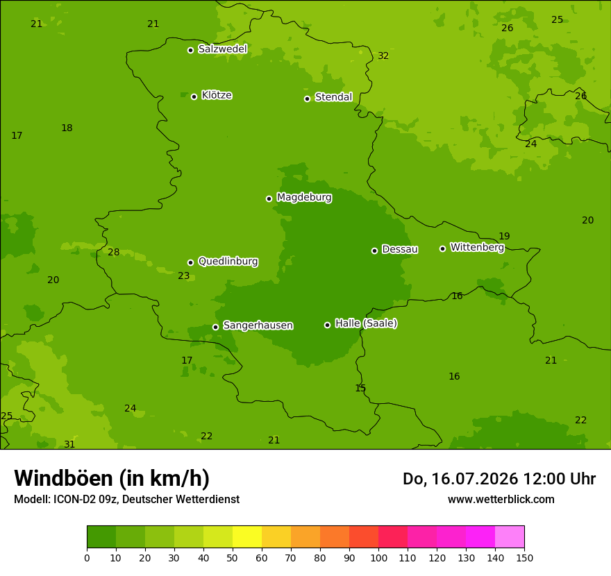 Maximale Windböen
